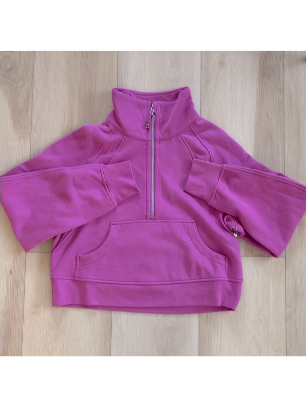 Lululemon oversized half zip scuba Pow Pink XS/S